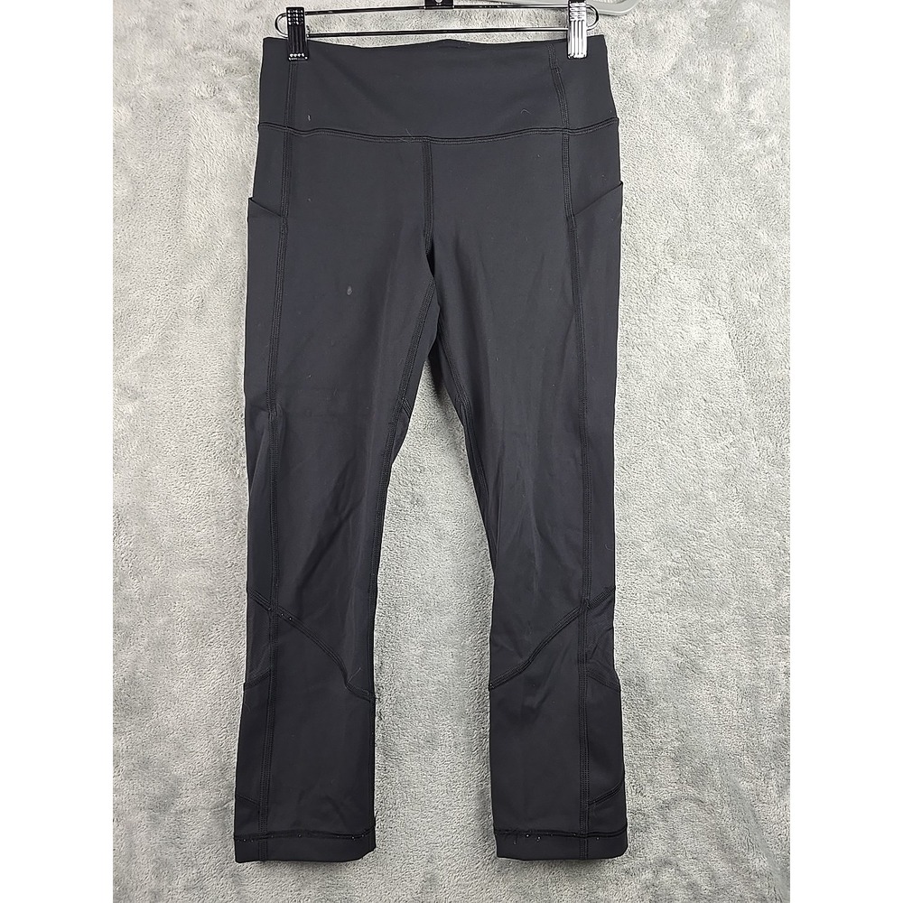 Lululemon Pace Rival‎ Crop Full-On Luxtreme 22" Womens Size 4 Black Gym